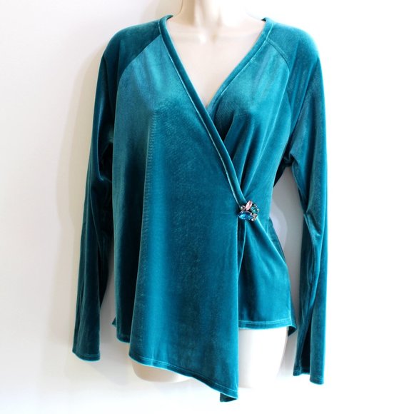 The Limited Tops - The Limited Women's Velour Blouse Size M